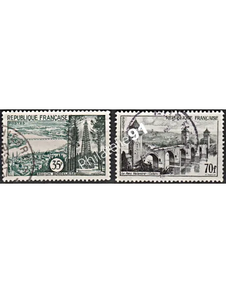 Timbre n° 1118 à 1119  oblitéré - collection timbres France
