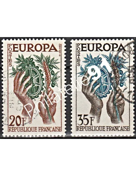 Timbre n° 1122 à 1123  oblitéré - collection timbres France