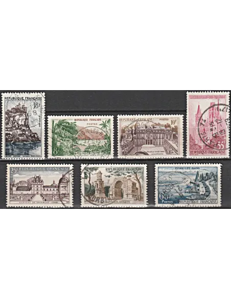 Timbre n° 1125 à 1131  oblitéré - collection timbres France
