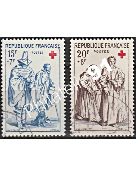 Timbre n° 1140 à 1141  oblitéré - collection timbres France