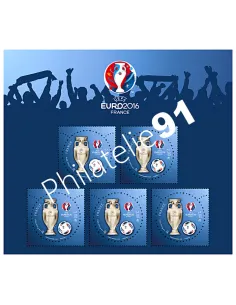 bloc Euro Foot UEFA 2016,collection timbres France