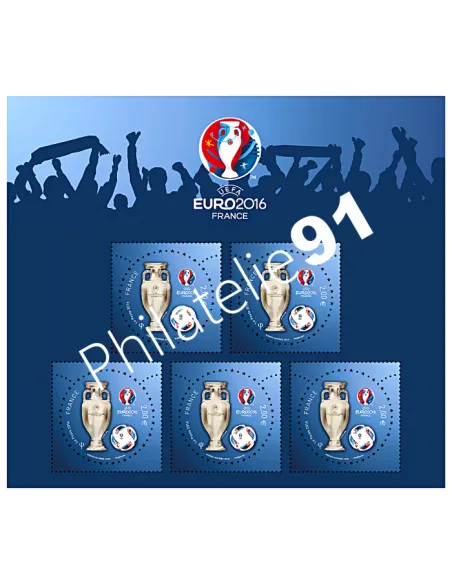 bloc Euro Foot UEFA 2016,collection timbres France
