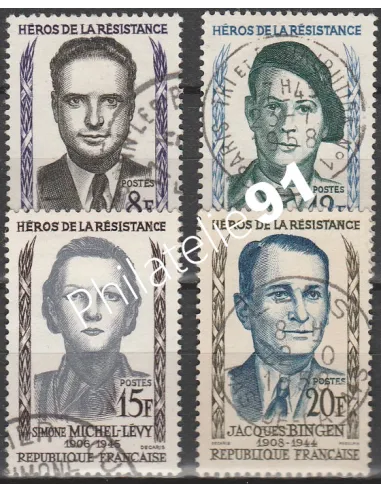 Timbre n° 1157 à 1160  oblitéré - collection timbres France