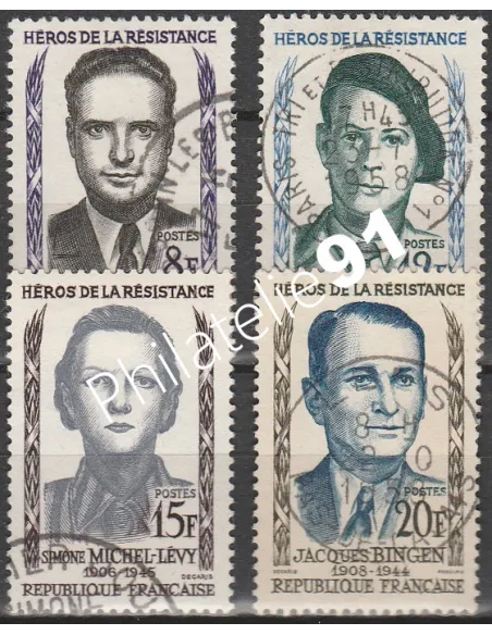 Timbre n° 1157 à 1160  oblitéré - collection timbres France