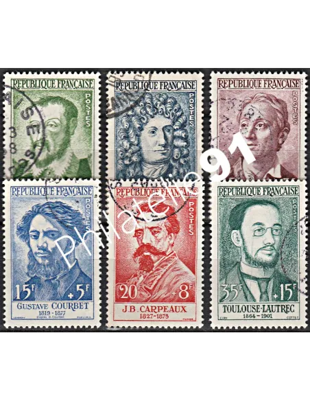 Timbre n° 1166 à 1171  oblitéré - collection timbres France