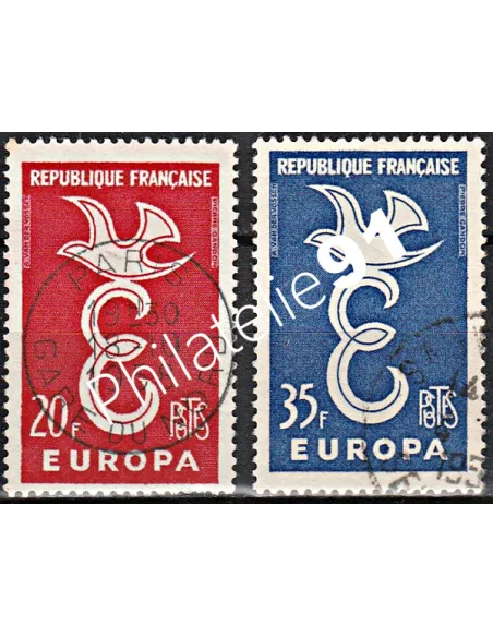 Timbre n° 1173 à 1174  oblitéré - collection timbres France