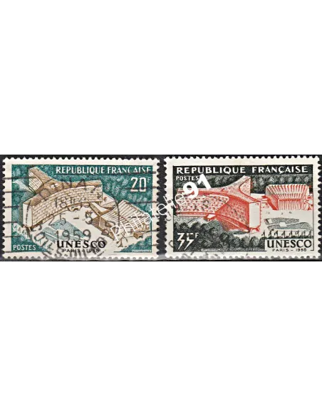 Timbre n° 1177 à 1178  oblitéré - collection timbres France