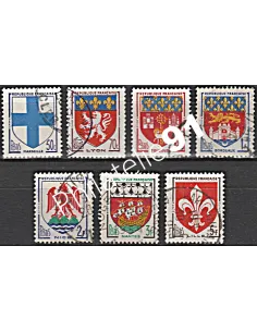 Timbre n° 1180 à 1186  oblitéré - collection timbres France