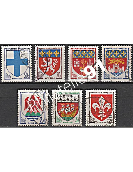 Timbre n° 1180 à 1186  oblitéré - collection timbres France