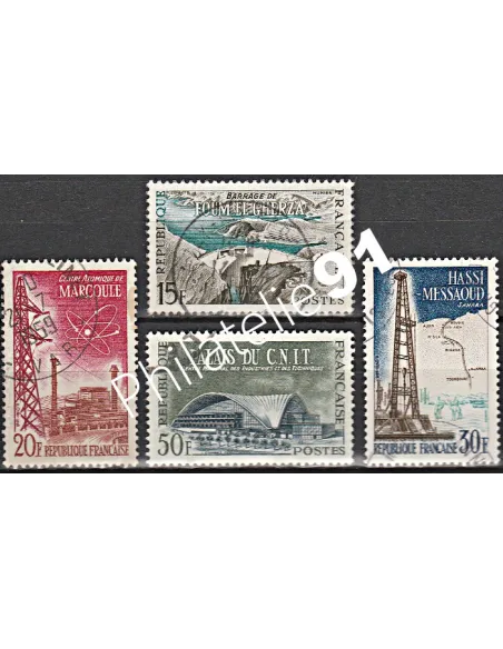 Timbre n° 1203 à 1206  oblitéré - collection timbres France