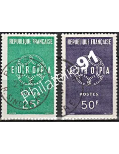 Timbre n° 1218 à 1219  oblitéré - collection timbres France