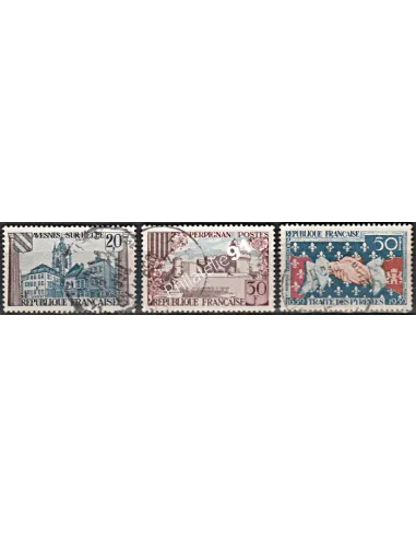 Timbre n° 1221 à 1223 oblitéré - collection timbres France