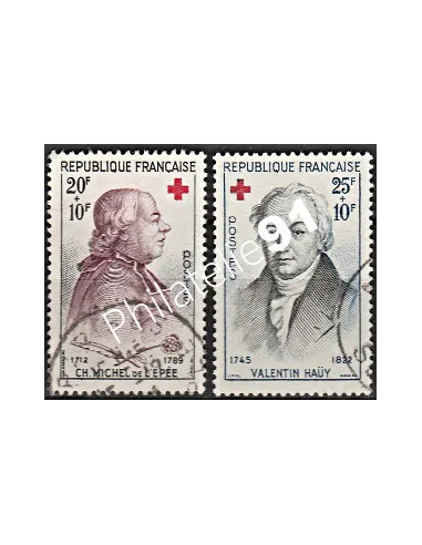 Timbre n° 1126 à 1127  oblitéré - collection timbres France