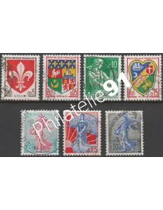 Timbre n° 1230 à 1234A oblitéré - collection timbres France
