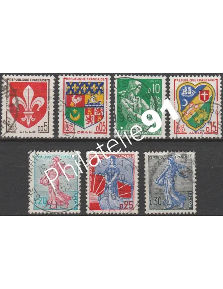 Timbre n° 1230 à 1234A oblitéré - collection timbres France