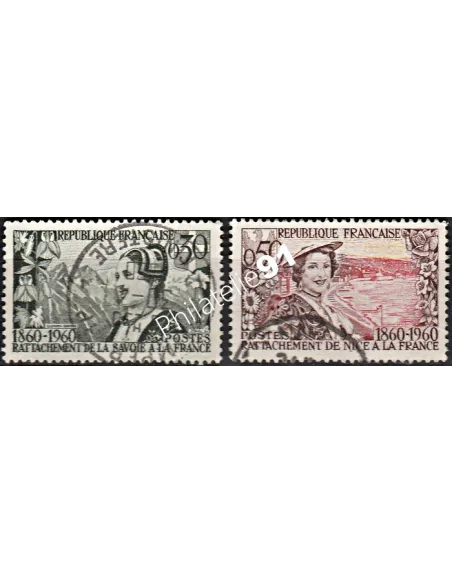 Timbre n° 1246 à 1247 oblitéré - collection timbres France