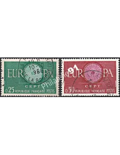 Timbre n° 1266 à 1267  oblitéré - collection timbres France