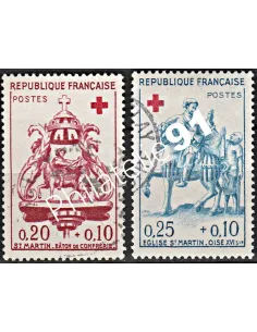 Timbre n° 1178 à 1179  oblitéré - collection timbres France