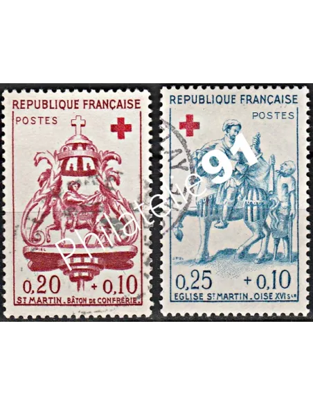 Timbre n° 1178 à 1179  oblitéré - collection timbres France