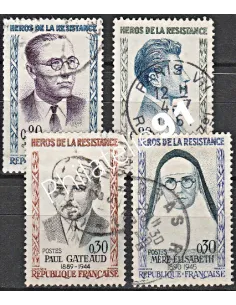Timbre n° 1288 à 1291  oblitéré - collection timbres France