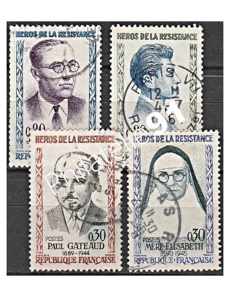 Timbre n° 1288 à 1291  oblitéré - collection timbres France