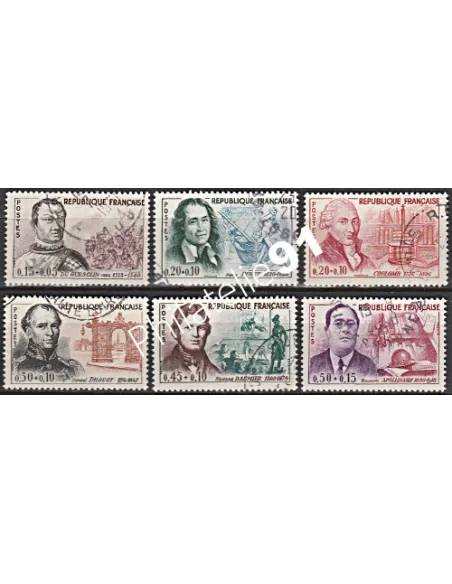 Timbre n° 1295 à 1300  oblitéré - collection timbres France