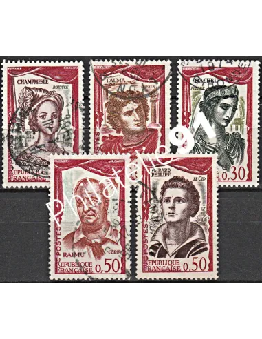 Timbre n° 1301 à 1305  oblitéré - collection timbres France