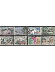 Timbre n° 1311 à 1318  oblitéré - collection timbres France