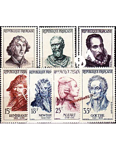 Série de timbres de France neufs** n° 1132 à 1138 - Série Célébrités étrangères