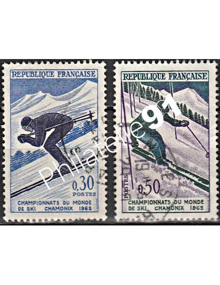 Timbre n° 1326 à 1327  oblitéré - collection timbres France