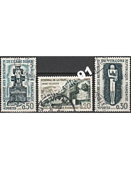 Timbre n° 1335 à 1337  oblitéré - collection timbres France