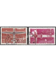 Timbre n° 1340 à 1341  oblitéré - collection timbres France