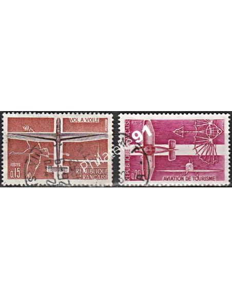 Timbre n° 1340 à 1341  oblitéré - collection timbres France