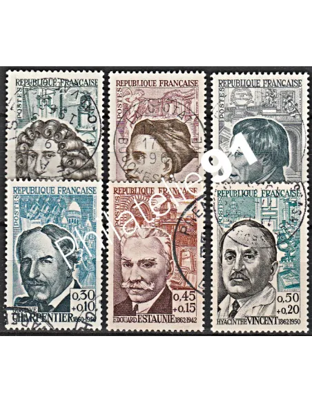 Timbre n° 1345 à 1350  oblitéré - collection timbres France