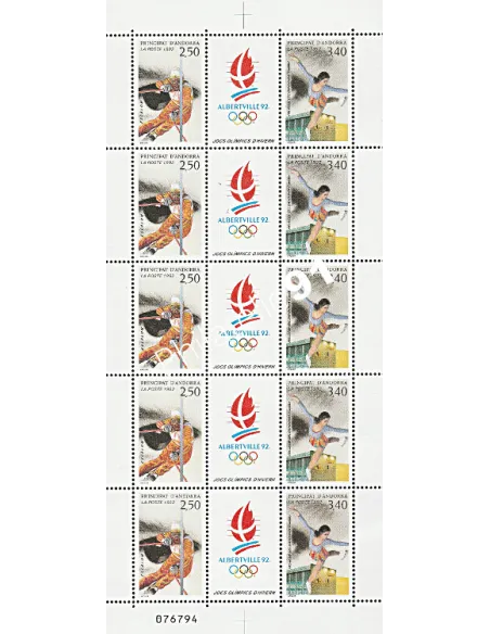 Timbre d'Andorre Français n° 414A Feuille, collection timbres d'Europe