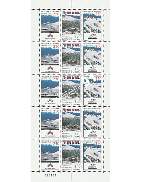 Timbre d'Andorre Français n° 429A Feuille, collection timbres d'Europe