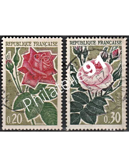 Timbre n° 1356 à 1357  oblitéré - collection timbres France