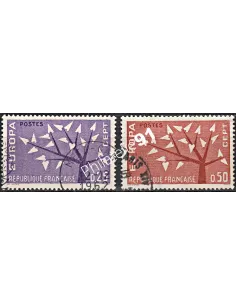 Timbre n° 1358 à 1359  oblitéré - collection timbres France