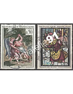 Timbre n° 1376 à 1377  oblitéré - collection timbres France