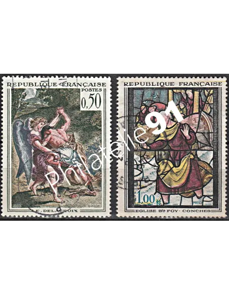 Timbre n° 1376 à 1377  oblitéré - collection timbres France