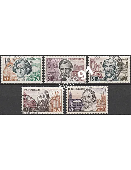 Timbre n° 1382 à 1386  oblitéré - collection timbres France