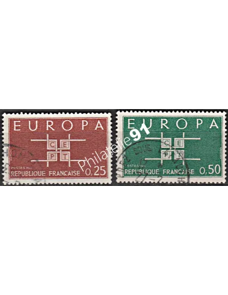 Timbre n° 1396 à 1397  oblitéré - collection timbres France