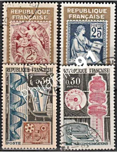 Timbre n° 1414 à 1417  oblitéré - collection timbres France