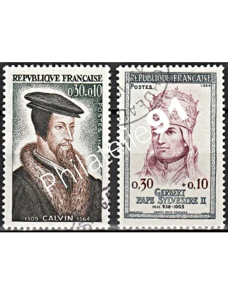 Timbre n° 1420 à 1421  oblitéré - collection timbres France