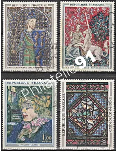 Timbre n° 1424 à 1427  oblitéré - collection timbres France