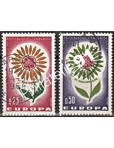 Timbre n° 1430 à 1431  oblitéré - collection timbres France
