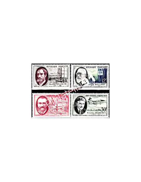 Timbres de France n° 1095 à 1098 - Savants et inventeurs