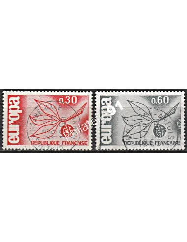 Timbre n° 1455 à 1456  oblitéré - collection timbres France