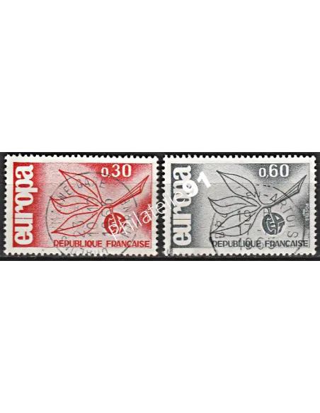 Timbre n° 1455 à 1456  oblitéré - collection timbres France