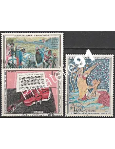 Timbre n° 1457 à 1459  oblitéré - collection timbres France